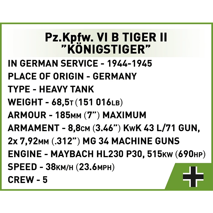Cobi Pz.Kpfw. VI B Tiger II Königstiger - Bild 4