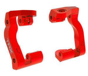 Styrspindelhållare (Caster Block) Alu Röd (Par) Mini Maxx 10733-RED