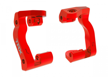 Styrspindelhållare (Caster Block) Alu Röd (Par) Mini Maxx 10733-RED