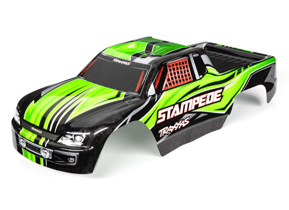Kaross Stampede 2WD Grön Målad 3651G - Bild 2