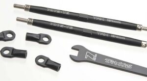 Turnbuckle Toe-In Bak 124mm Komplett Alu Svart (2) E/T-Maxx 5143A