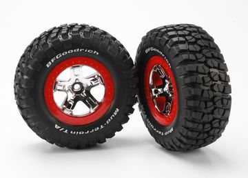 Däck & Fälg BFGoodrich/SCT Krom-Röd 2WD Fram (2) 5869