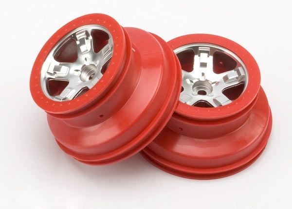 Fälg SCT Matt Krom-Röd 2.2/3.0" 2WD Fram (2) 5874A - Bild 2