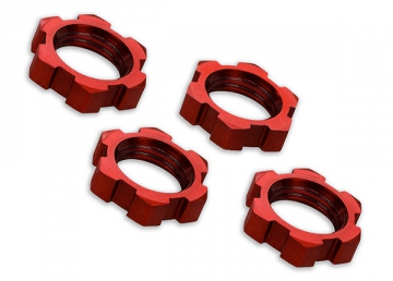 Hjulmutter 17mm Aluminium Röd (4) 7758R