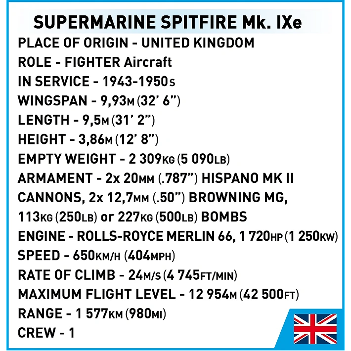 Cobi Supermarine Spitfire Mk.IXe - Bild 6