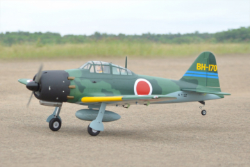 Black Horse A6M Zero 1720mm GP/Bensin/EP ARF el-landställ
