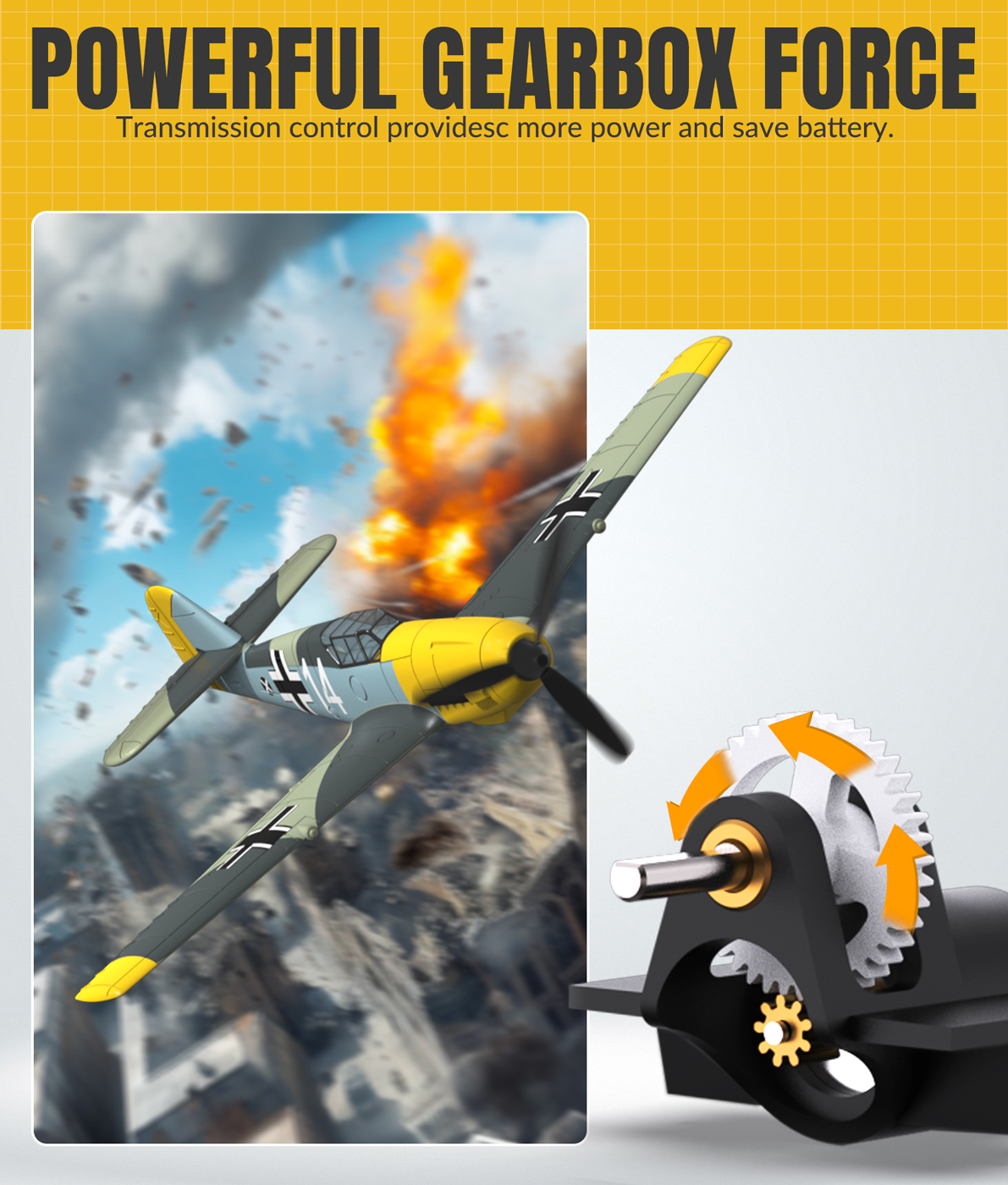Volantex BF109 E Gyro 4-Kanals 400mm RTF - Bild 11