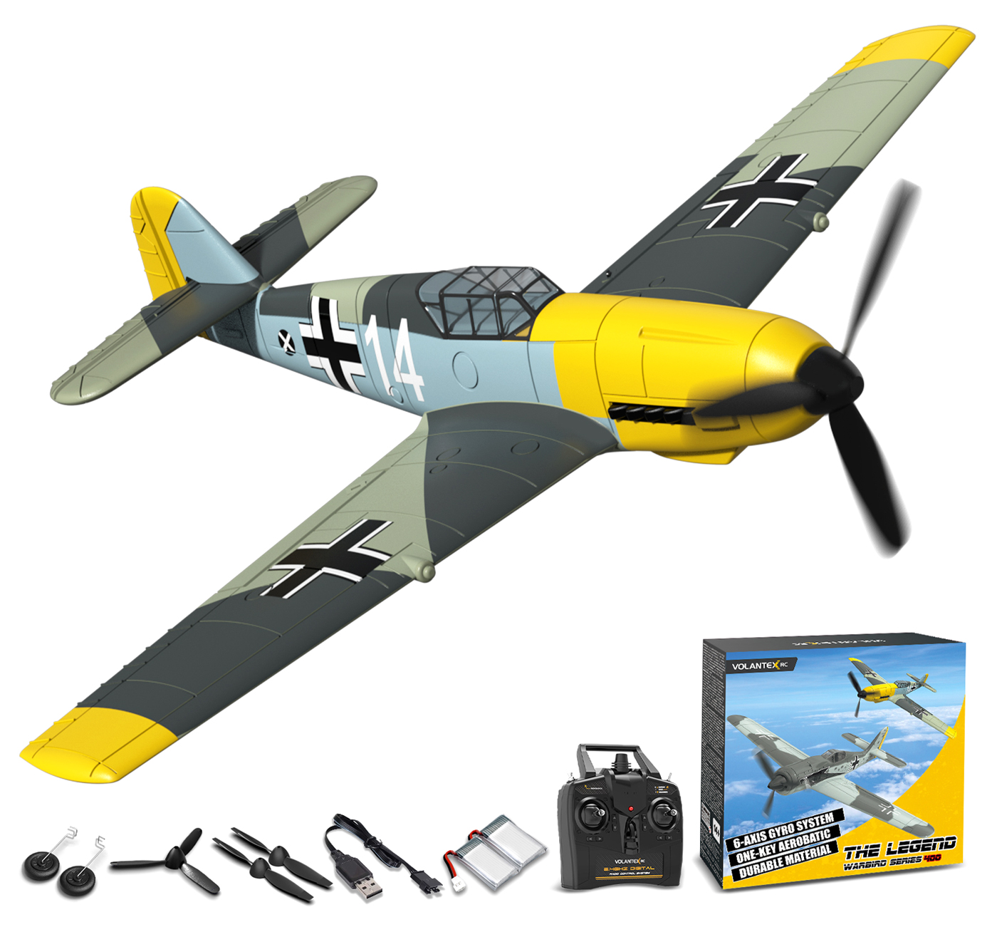Volantex BF109 E Gyro 4-Kanals 400mm RTF - Bild 3