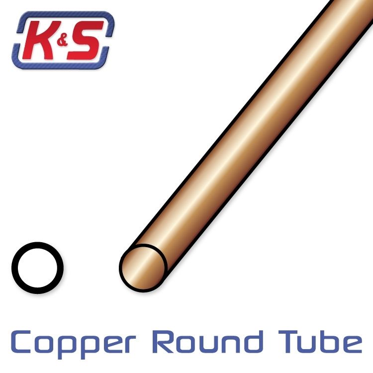 Kopparrör 3x2mm 30cm 3st