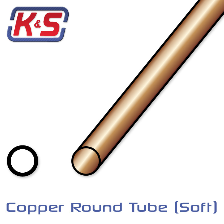 Kopparrör Böjbar 3/32'', 1/8'', 5/32'' 305mm (3)