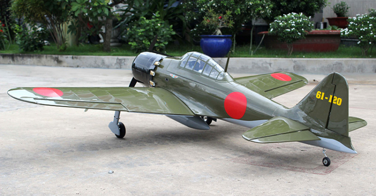 Seagull A6M Zero Fighter 15-20cc Gas ARF med Ellandställ - Bild 5