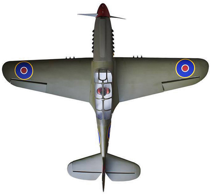 Seagull P-40N Warhawk Shark 38-61cc med el-landställ - Bild 5