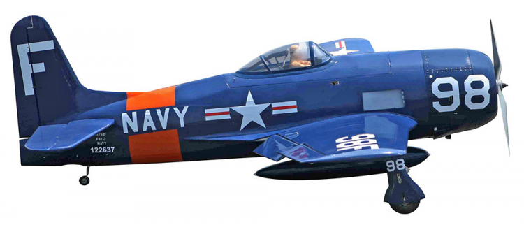 Seagull Grumman F8F Bearcat Navy 33-45cc Gas ARF - Bild 4