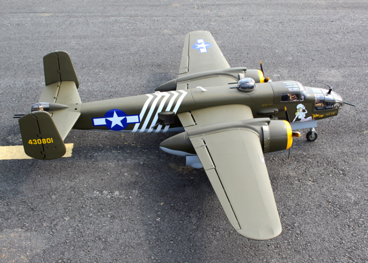 Seagull Mitchell B-25 20cc med Infällbara Landställ ARF - Bild 5