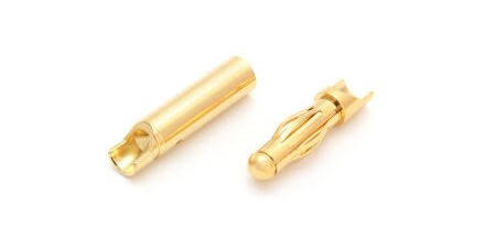 Guldkontakt 4mm hane lösa