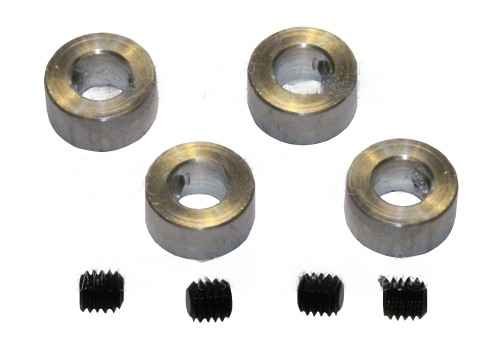 Hjulstopp av stål 3mm axel 4st