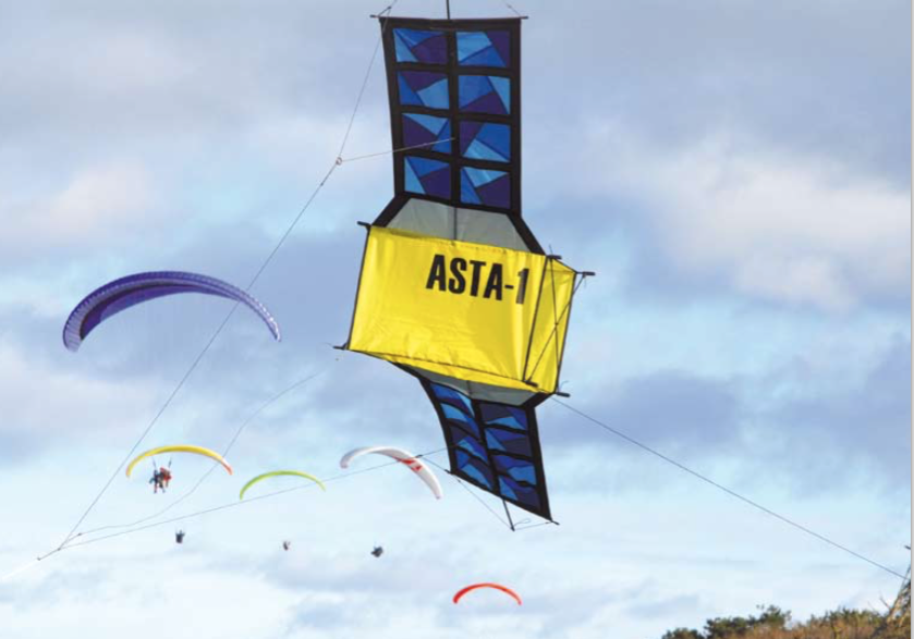 Satellite Kite 190cm Höjd 55cm 60m lina