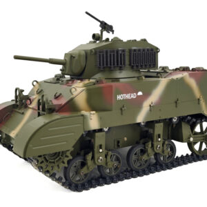 RACENT M5A1 Stuart RC-stridsvagn 1/16 röd