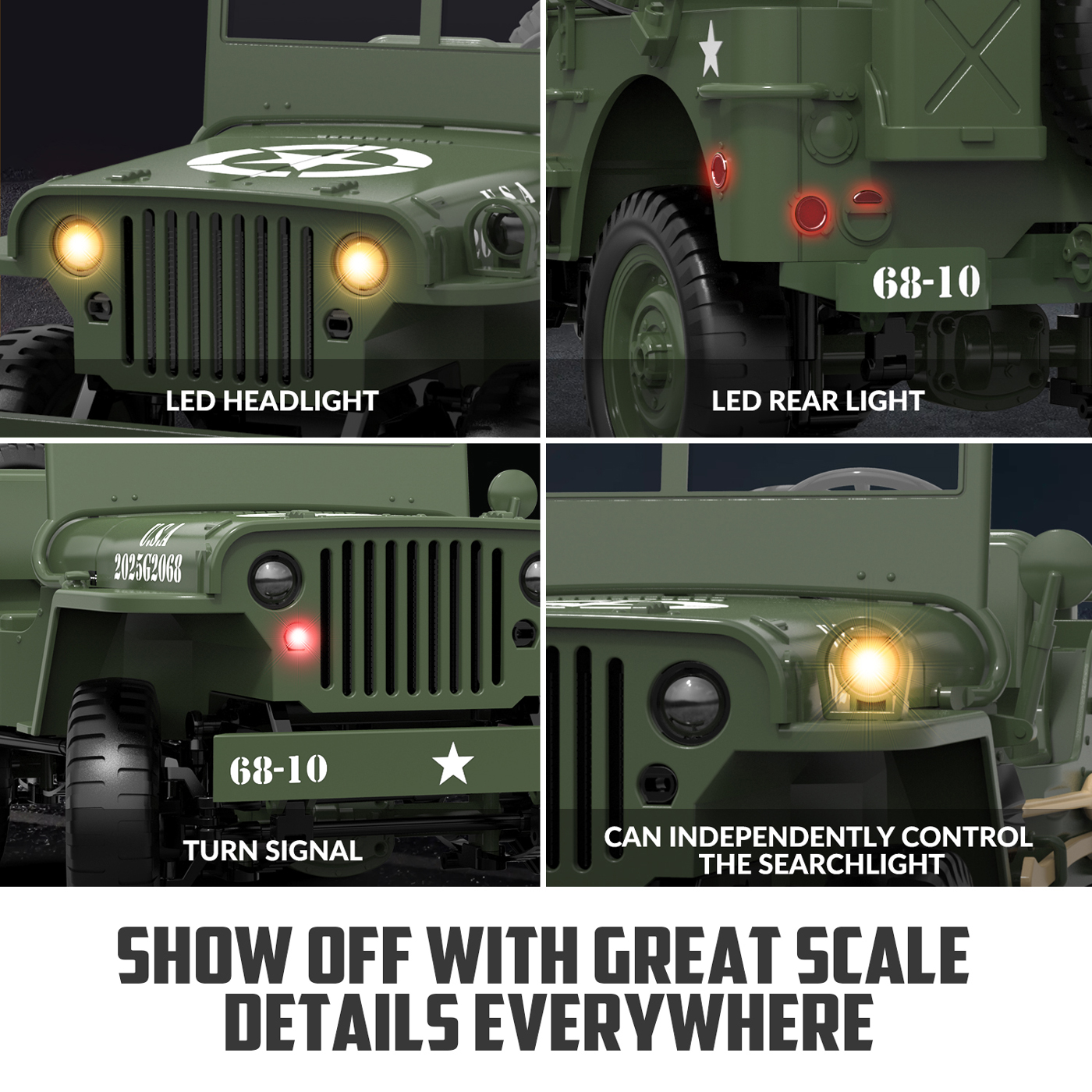 RACENT 1941 Willys MB RC Crawler 1/10 4WD – produktbild 6