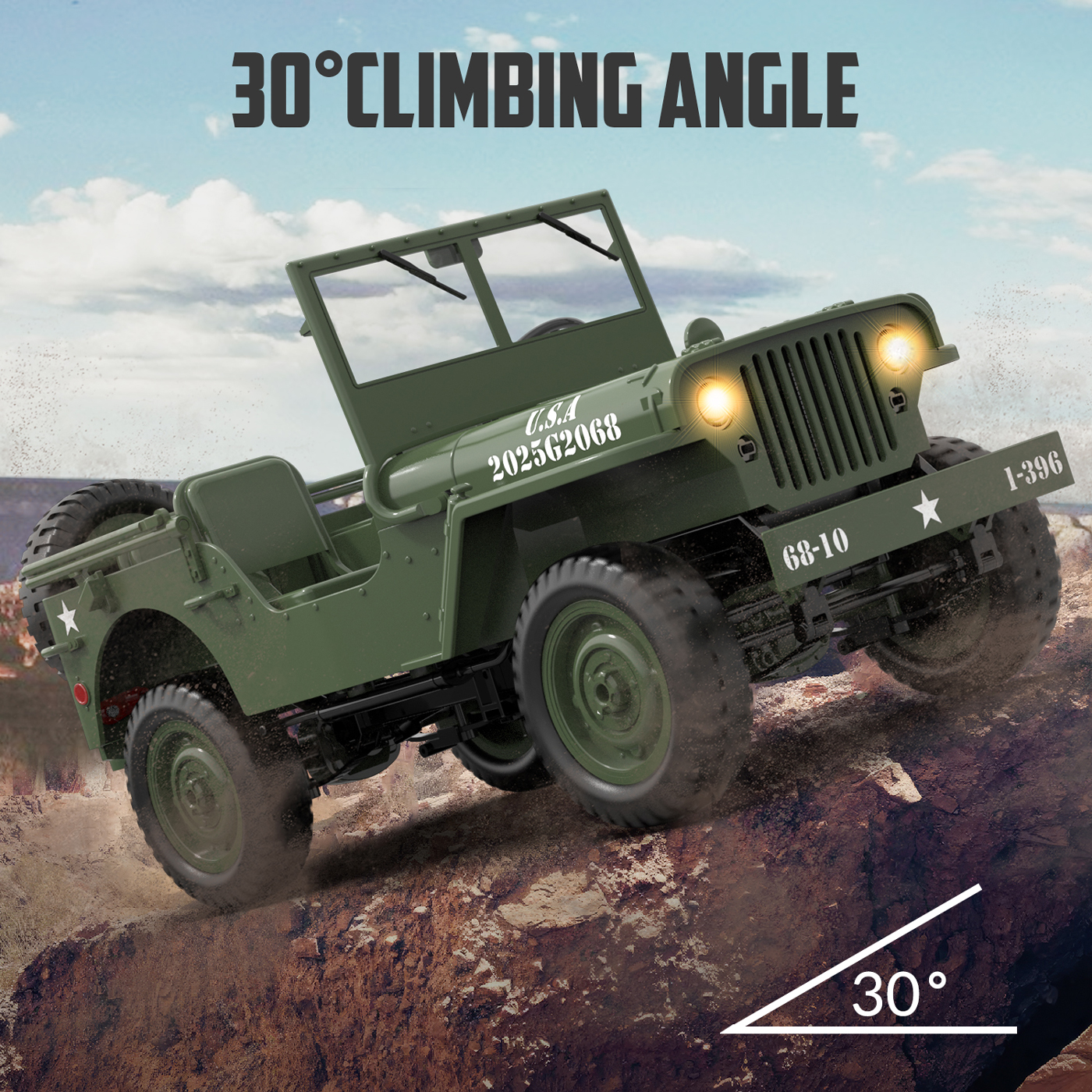 RACENT 1941 Willys MB RC Crawler 1/10 4WD – produktbild 7
